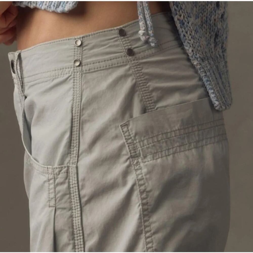 Pilcro Wide-Leg Cargo Pants in Light Gray - Picture 11 of 11
